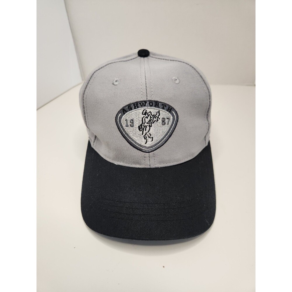 Ashworth Hat Cap Strap Back Gray‎ Golf Logo